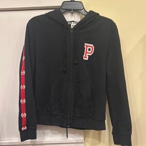 Victoria's Secret PINK Black Hoodie with Red Logo